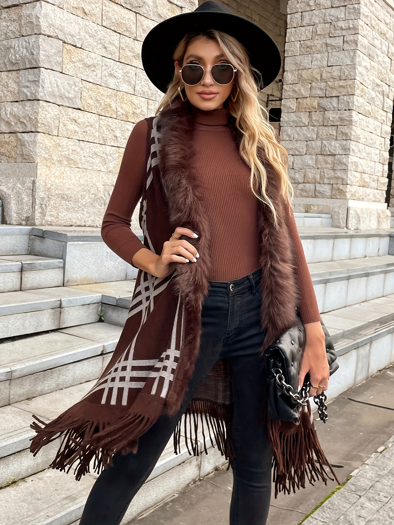 Sleeveless hot sale fringe cardigan