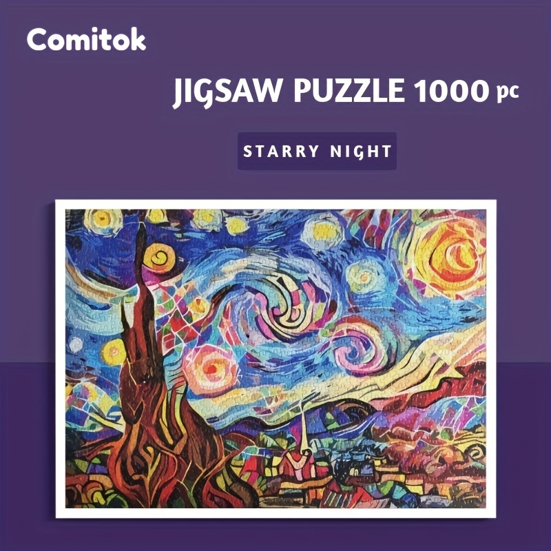 MaxRenard Starry Night Puzzle 1000 Pieces Van Gogh Puzzle 1000 Piece  Puzzles for Adults Artwork Jigsaw Puzzle Family Game Puzzle