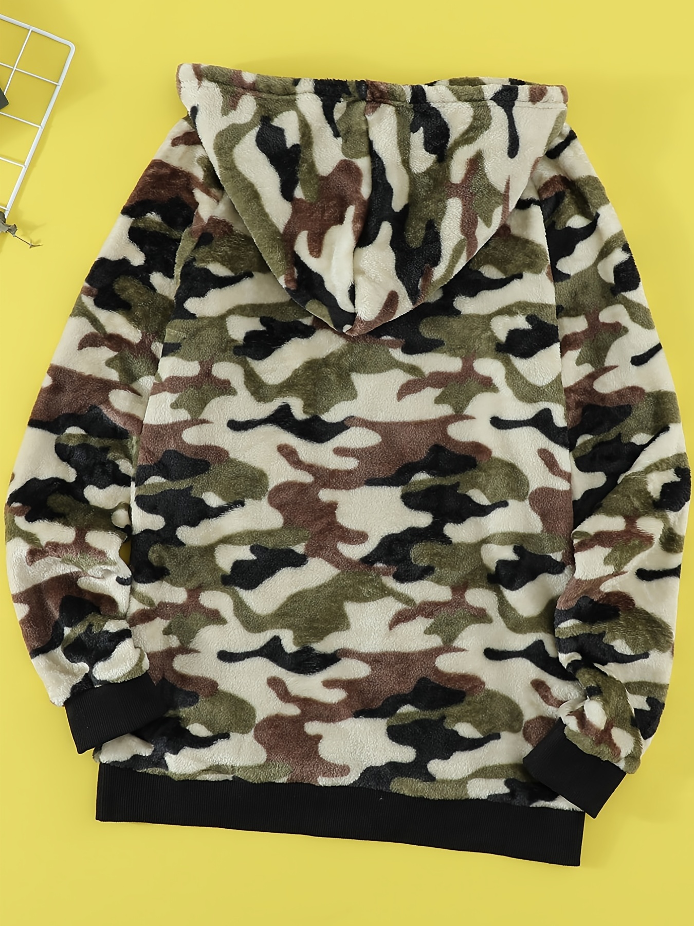 Fluffy sale camo hoodie