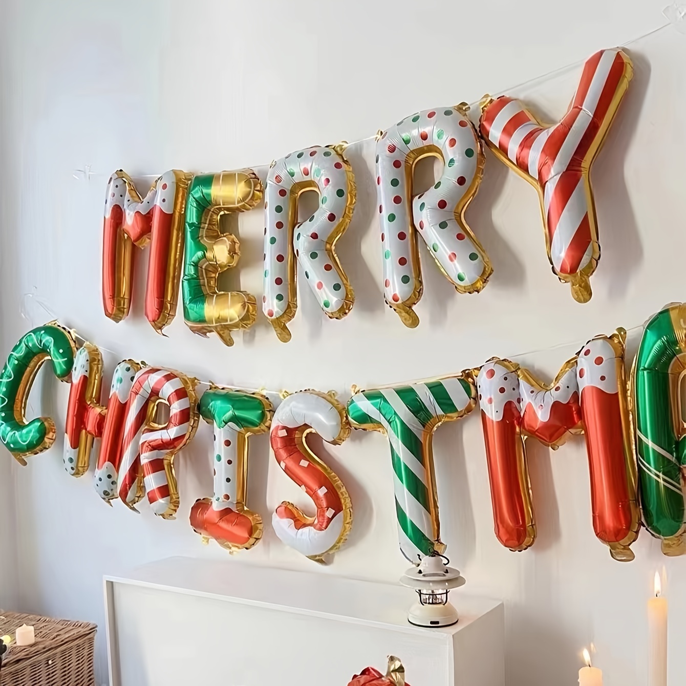 merry christmas balloon letters