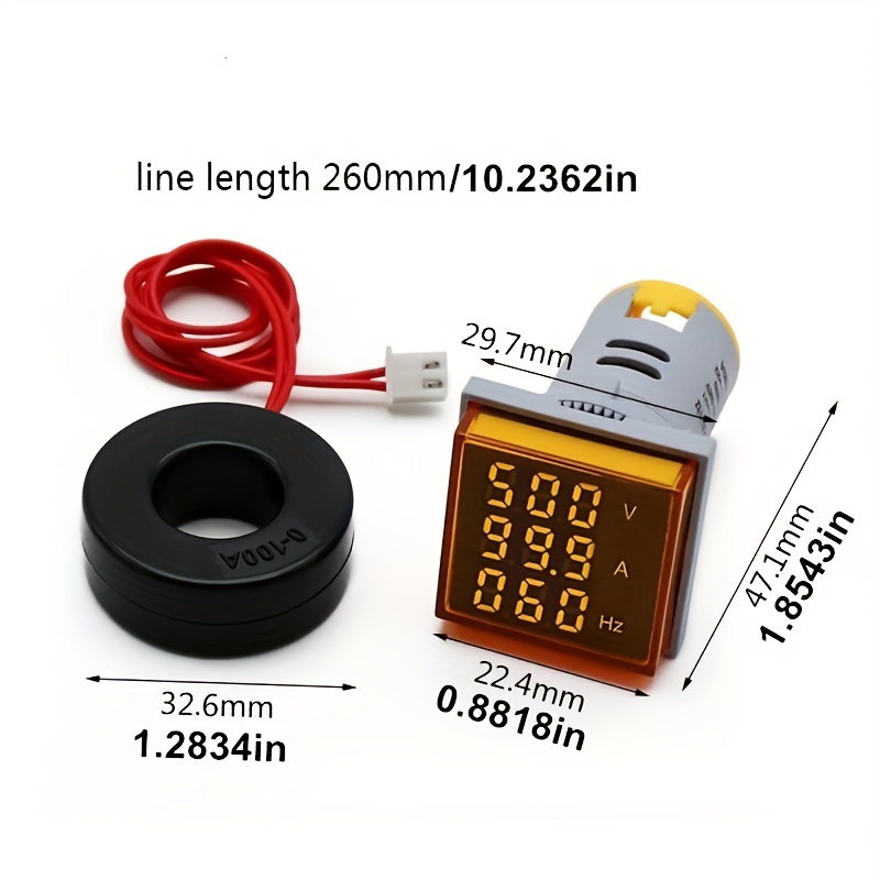 Voltmètre/Ampèremètre Numérique AC 50-500V/0-100A
