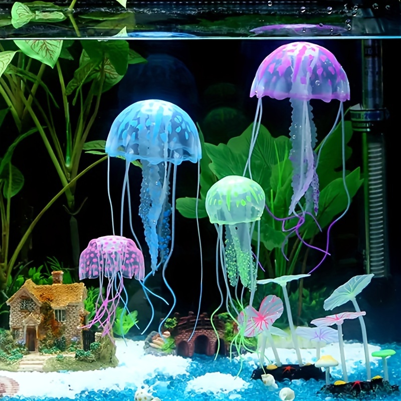3pcs Artificial Jellyfishes Aquarium Fish Tank Accessories