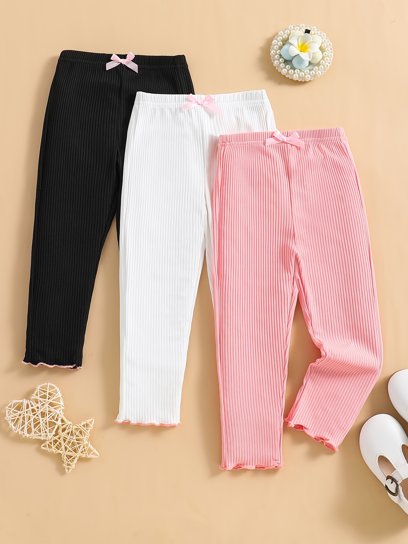 Baby Girls Cute Solid Pants Summer Thin Spring Clothes - Temu