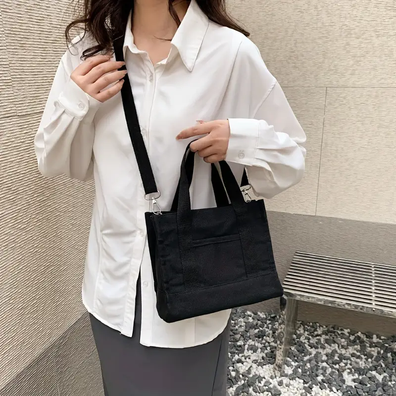 Small Handbags for Women Crossbody Bag Canvas Tote Bag with Zipper