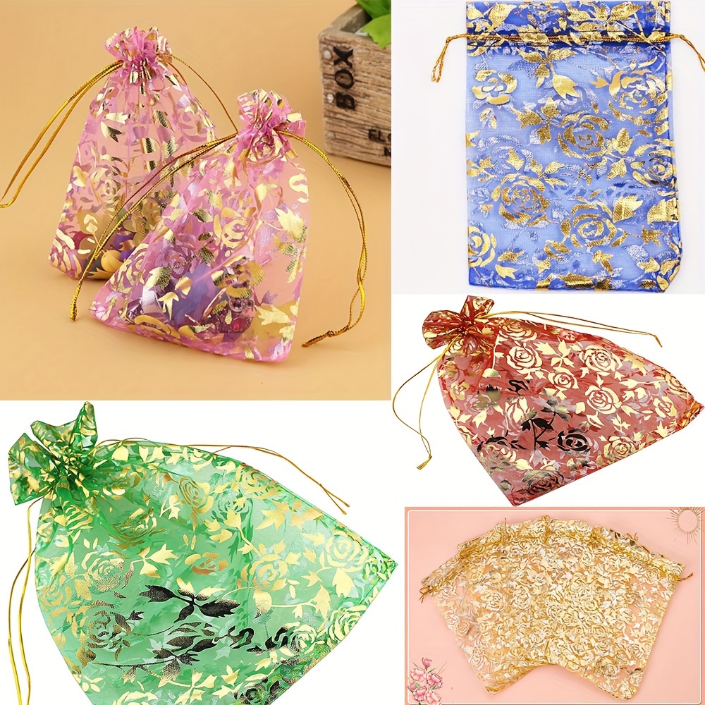 Paquete de 12 bolsas de regalo de agradecimiento – Elegantes bolsas de  regalo de papel con letras de agradecimiento en relieve en oro rosa –  perfectas
