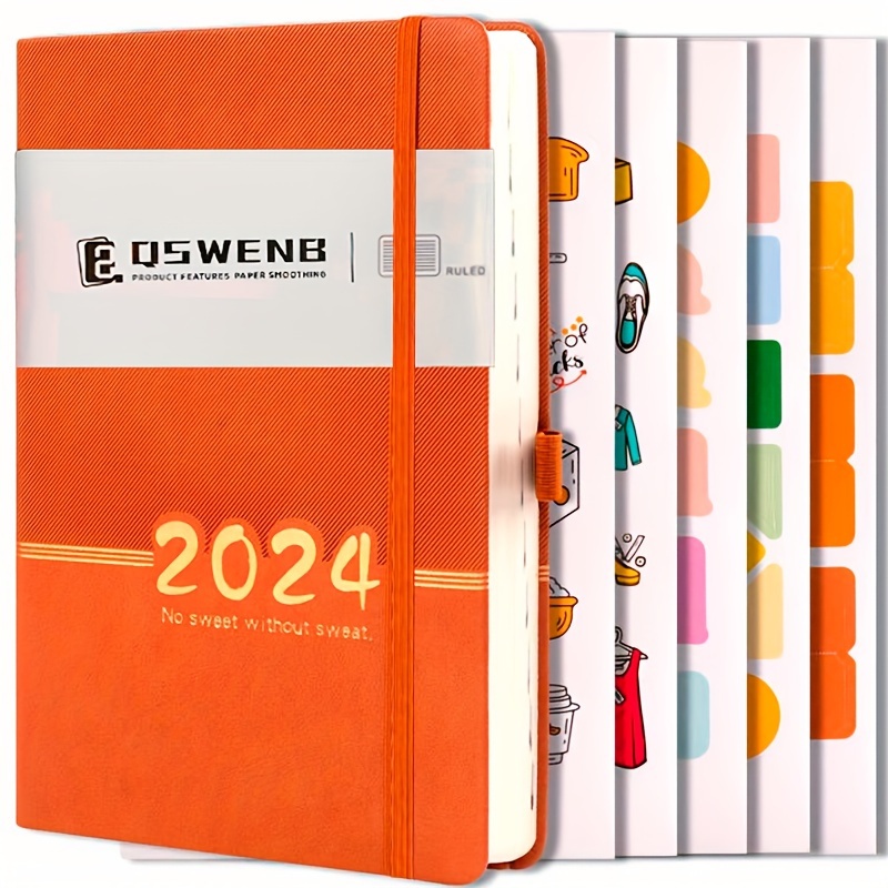  Agenda 2024 Giornaliera: 1 pagina per giorno - formato grande A4  - 12 mesi e 365 giorni con To Do List e Obiettivi (Agenda, Calendario con  Orario ) (Italian Edition): Press, David IT: Books