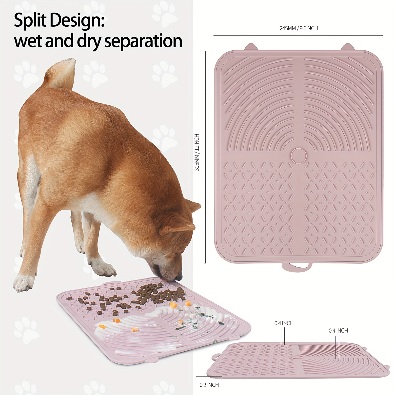 Pet Feeding And Bathing Distraction Pad Slow Feeder Mat With - Temu