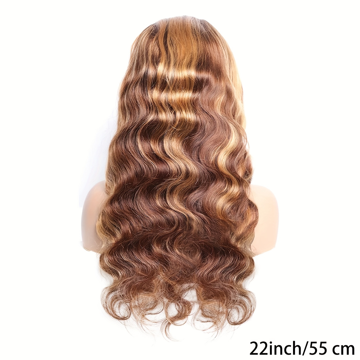 Lace Front Wigs Long Human Hair Pre Plucked Brown Mixed Blonde