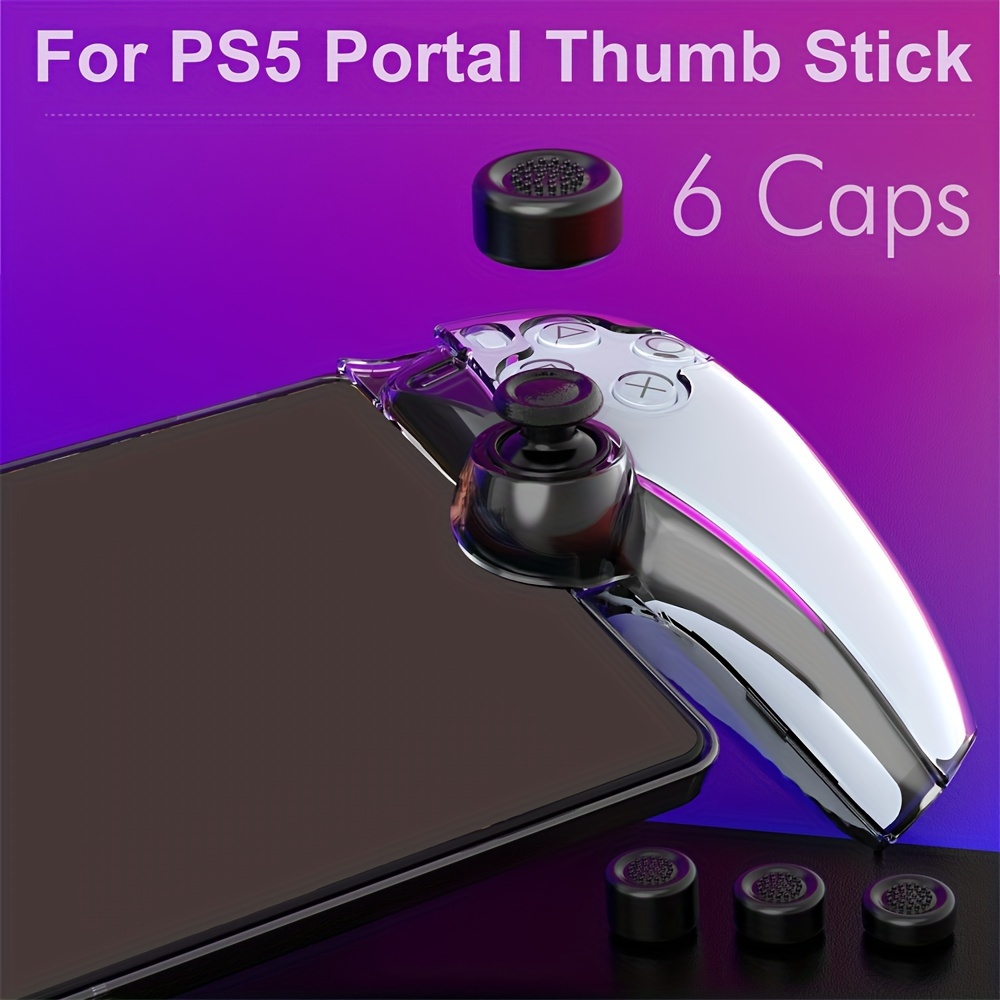 GENERIC Case for Playstation Portal, PS5 Portal Protective Case with  Ergonomic Grip & 6 Thumb Stick Caps for Playstation Portal Remote Player  (Clear) 