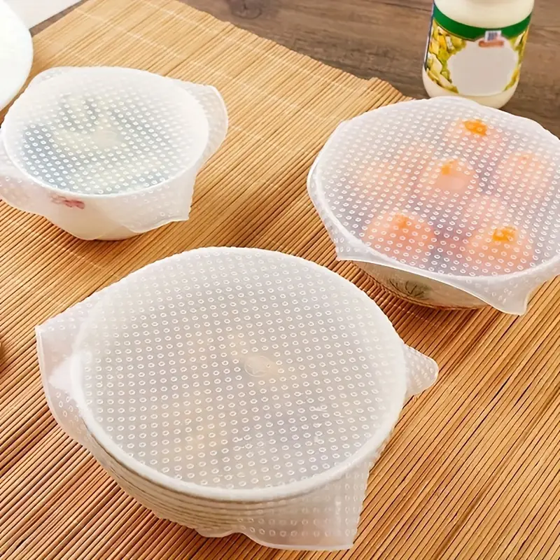 3pcs Silicone Reusable Microwave Food Cover Food Storage Silicone Lids  Plastic Wrap For Food Microwave Splatter Cover Dishwasher Safe Bpa Free Non  Toxic Kitchen Gadgets - Health & Household - Temu
