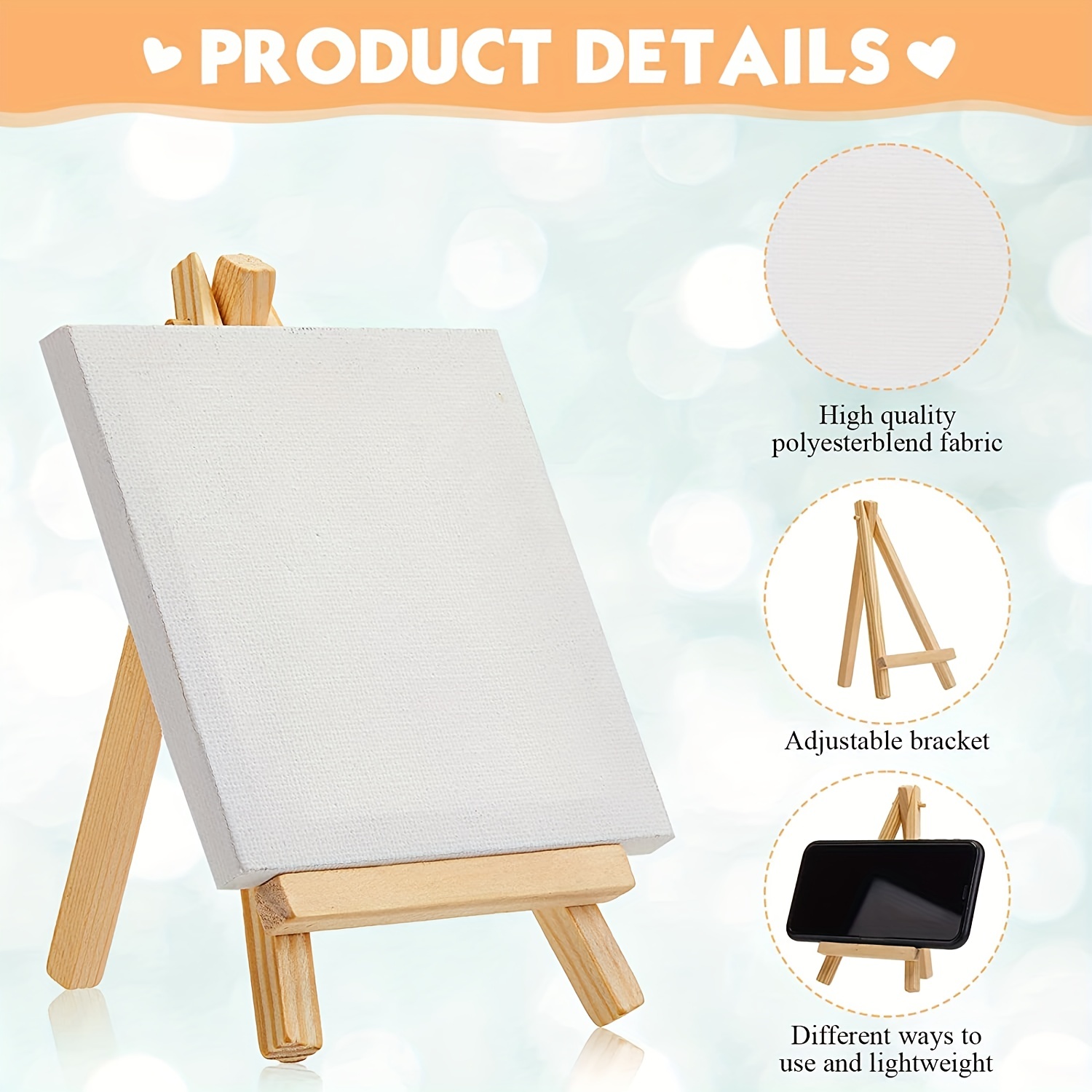 Wood Easel Stand, Portable Wooden Tripod Easels For Canvas, Small Art Easel  For Adults Toddler Artists Painting, Displaying Photos - Temu Germany