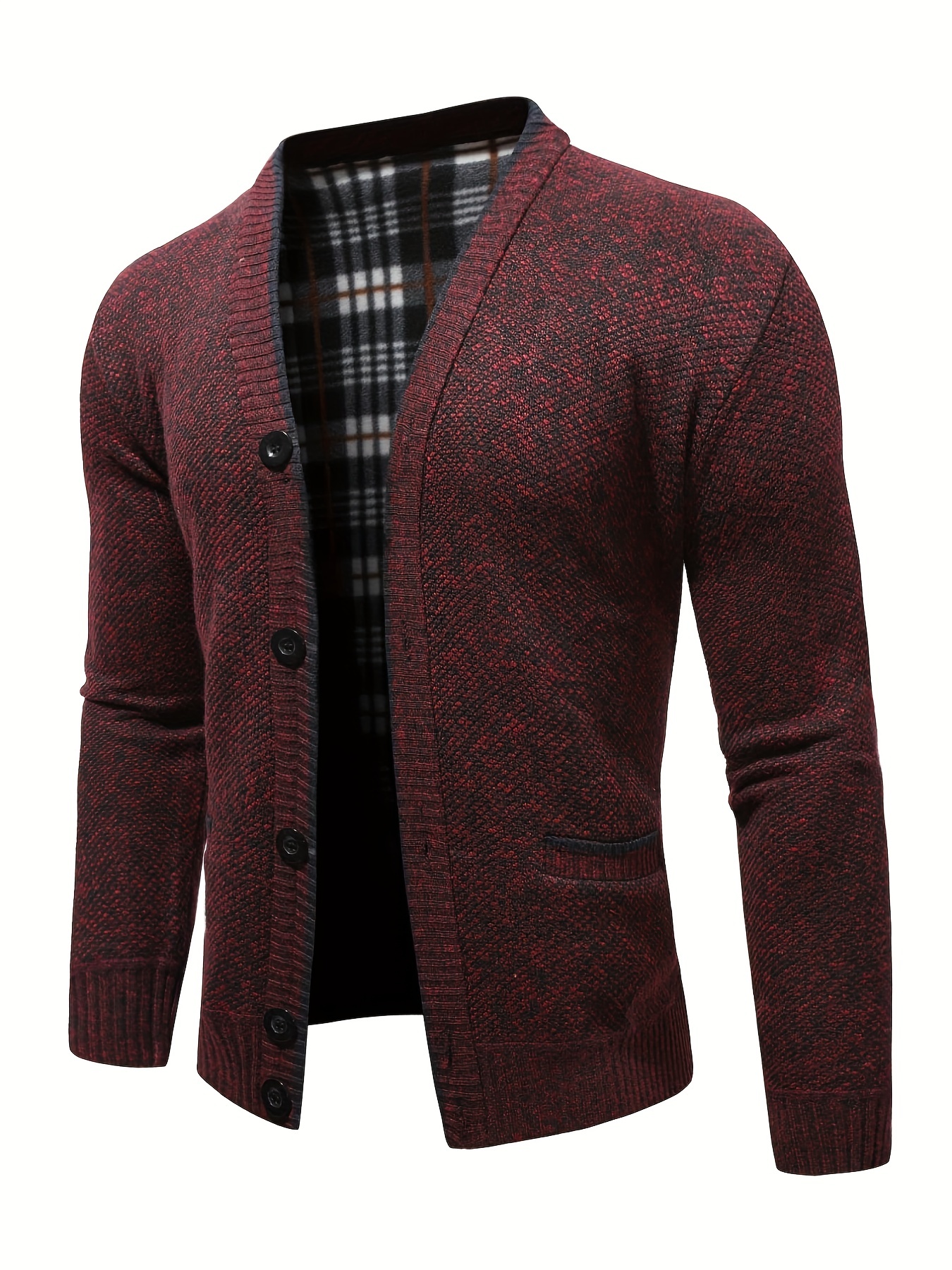 Men's Thicken Knitted Jacket Warm Comfortable Daily Casual - Temu Canada
