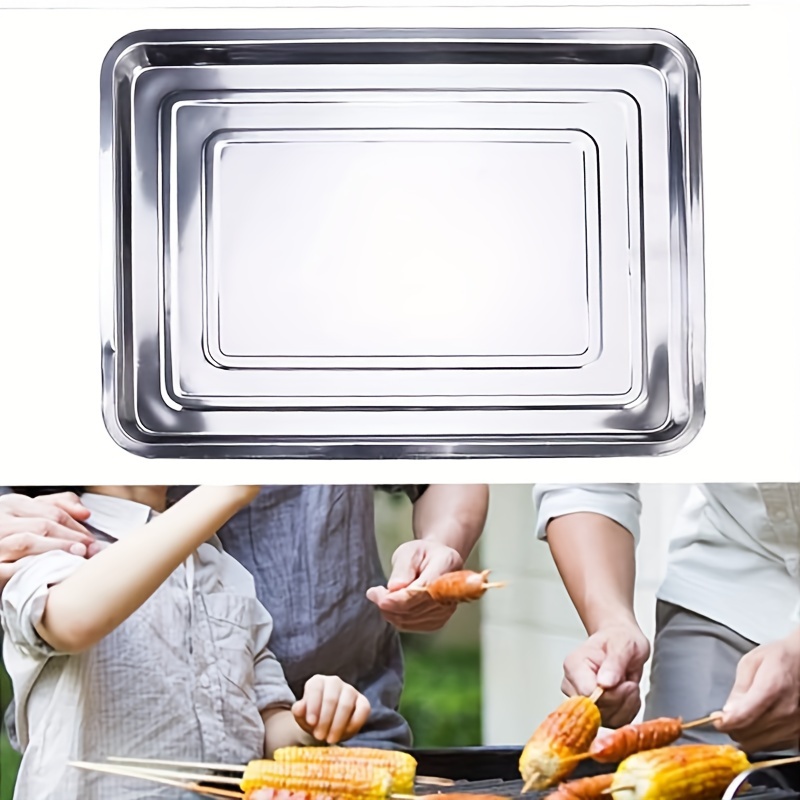 Stainless Steel Rectangular Tray Baking Pans Toaster Oven - Temu