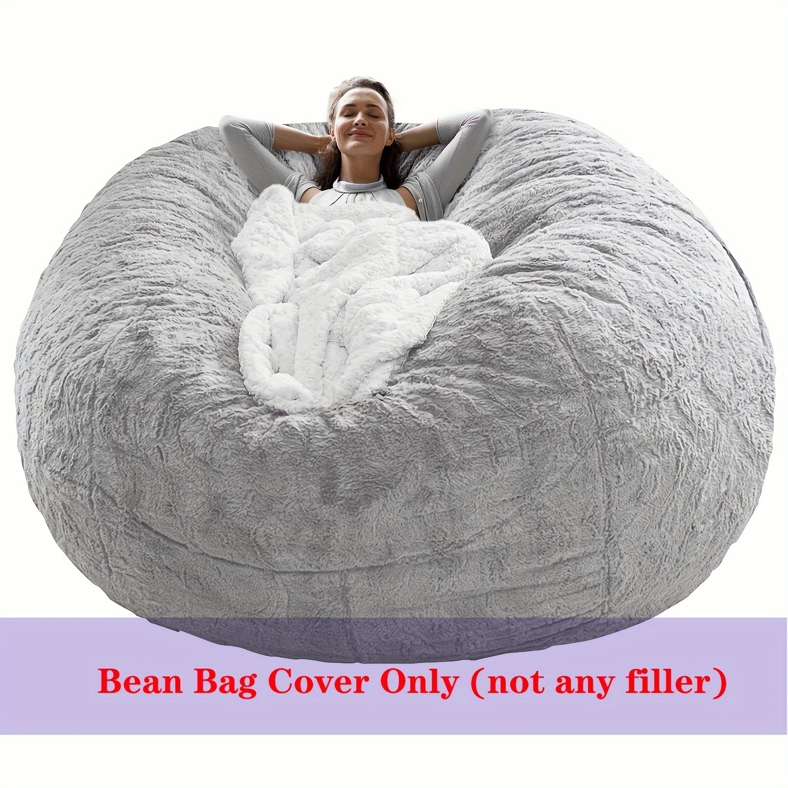 Buy Wholesale China Modern Bean Bag Cover No Filler 7ft Giant