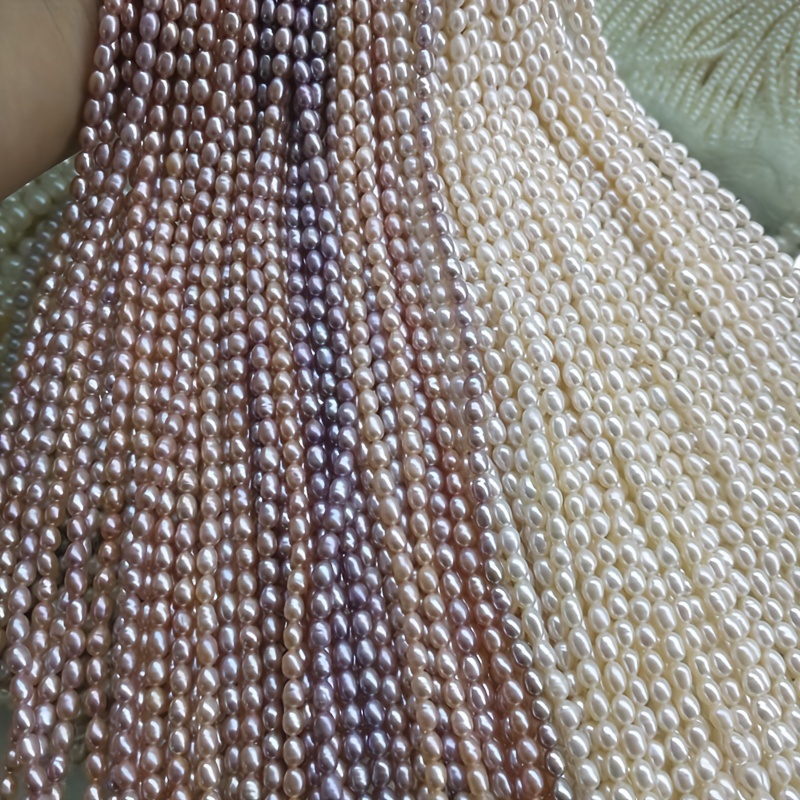 Natural Freshwater Pearl Beads Rice Shaped