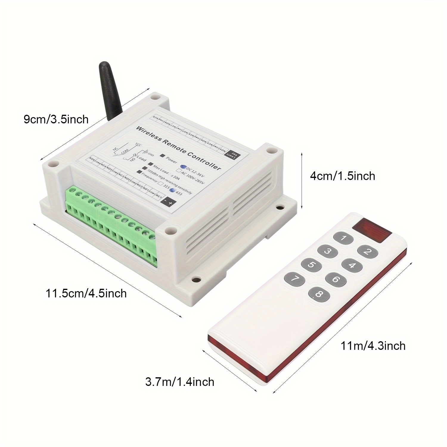 433.92mhz 6v 12v 24v 10a 4ch Relay Module Receiver Ev1527 - Temu