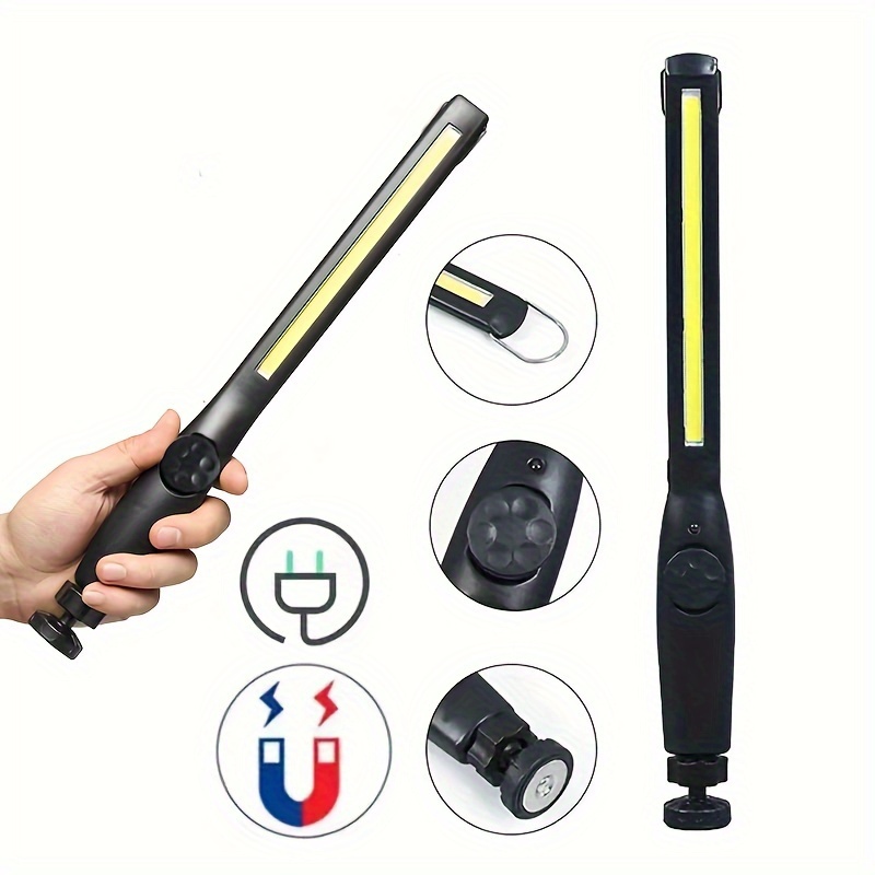 Rechargeable Led Cob Work Light With Magnetic Back This - Temu