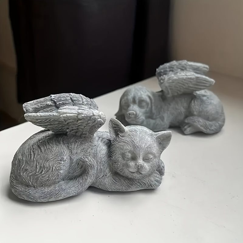Angel Dog Angel Cat Pet Garden Statue Resin Pet Memorial Temu Australia