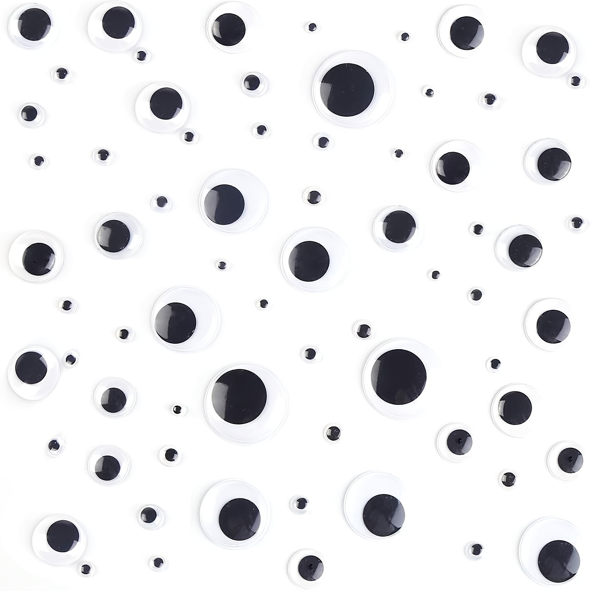 Random Size Eyes Self Adhesive Black White Plastic Googly - Temu