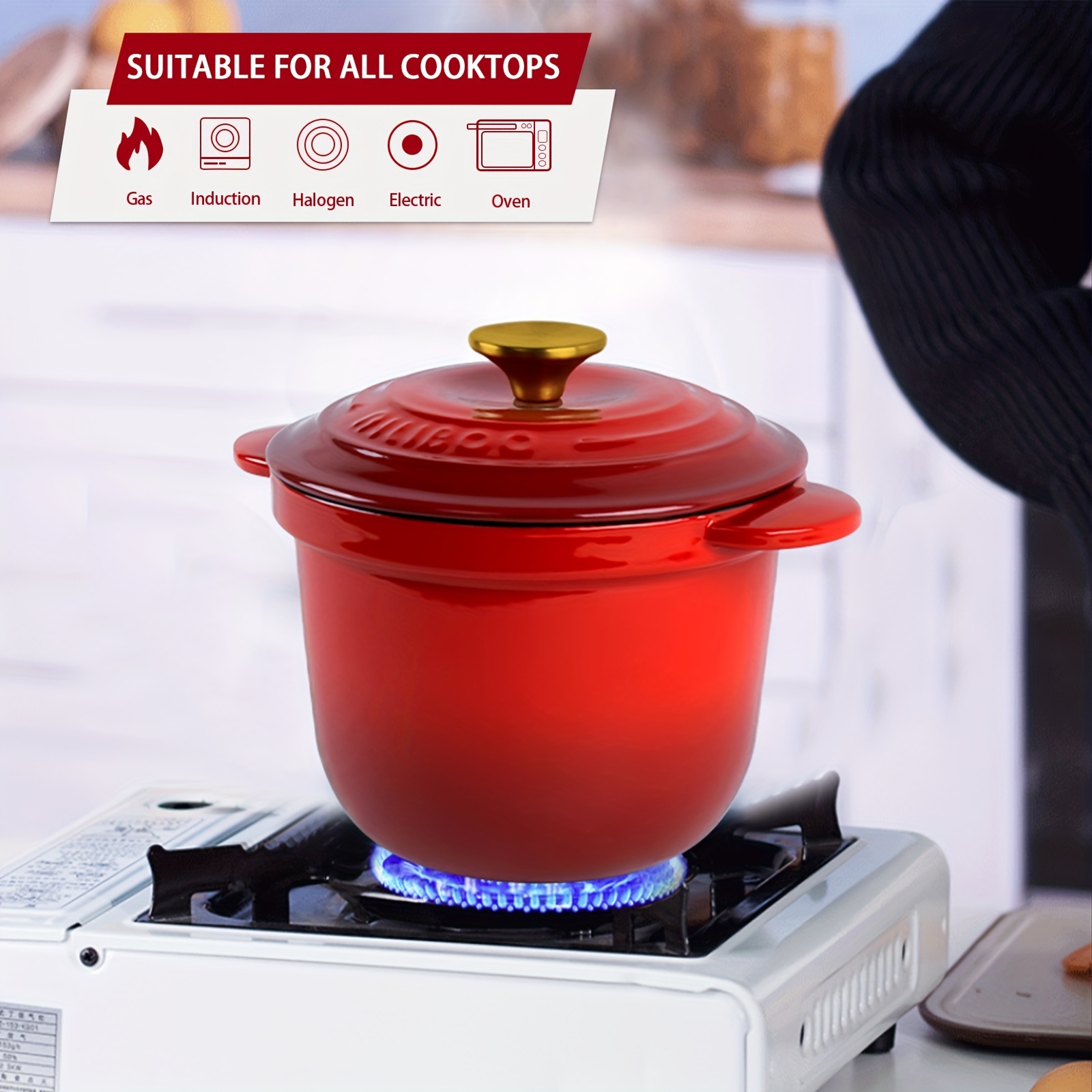 Saucepan Enamel Pot Non-Stick Pot Heart-shaped Cookware Cast Iron Pot  Kitchen Accessories Cooking Tools
