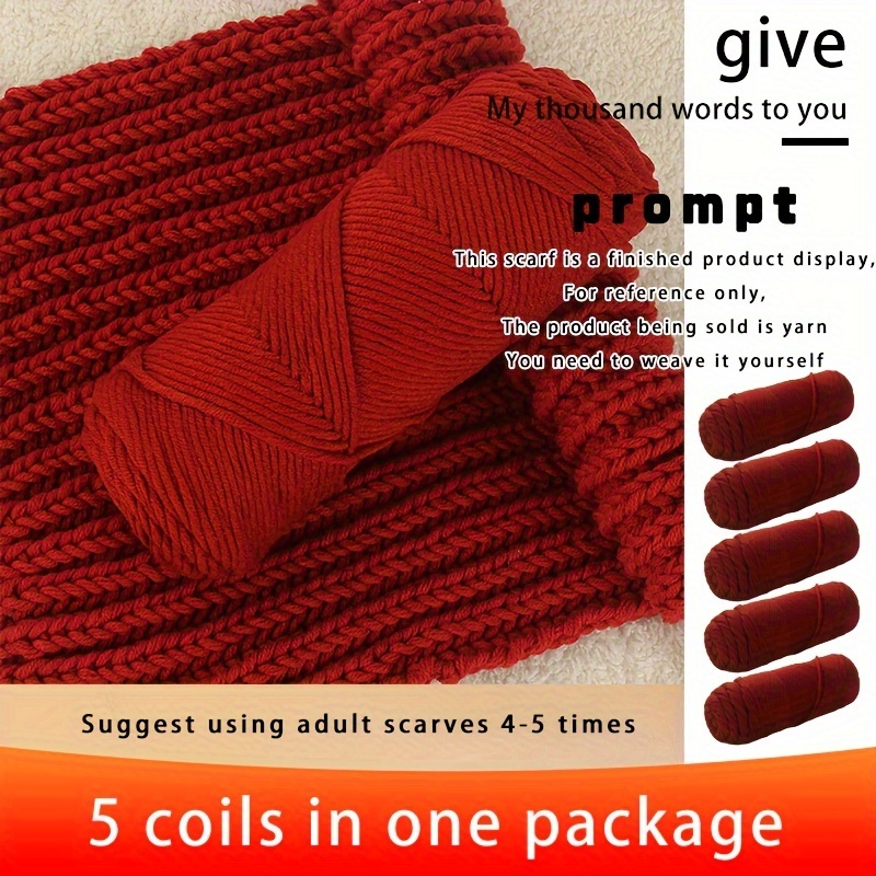 Soft Yarn For Valentines Diy Gift Comfortable Chunky Knit Supplies Knitting  Crochet Supplies 500g, Shop On Temu And start Saving