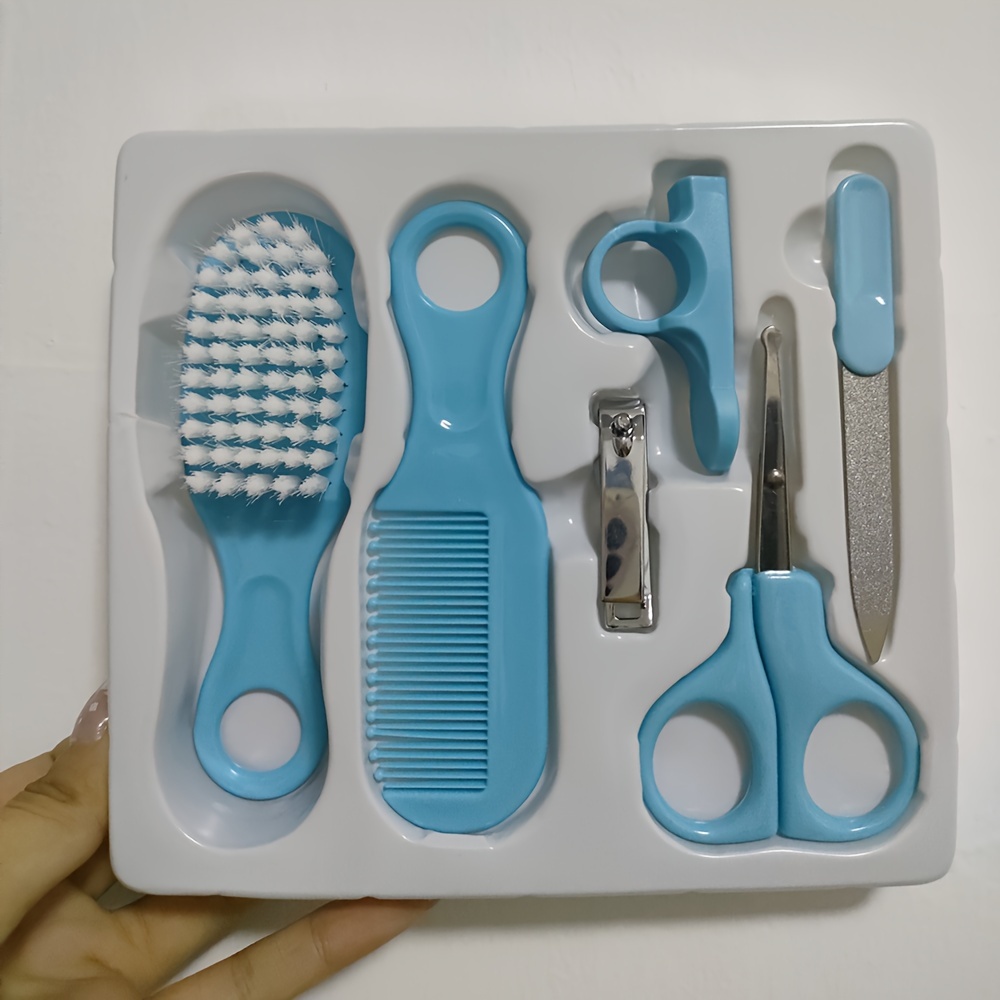 6 Pieces/Set, Comb Brush Nail Clipper Scissors, Manicure Pedicure Tool Set