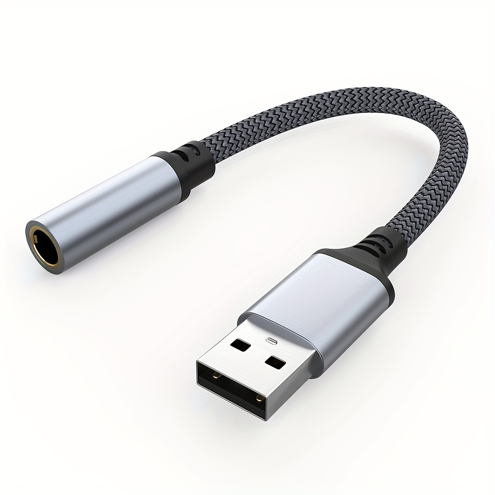 Adaptateur Audio USB Vers Jack 3,5 Mm Câble USB Vers Aux Avec Prise En  Charge Du Microphone Adaptateur USB Vers Casque AUX Carte Son Pour PC PS4  PS5