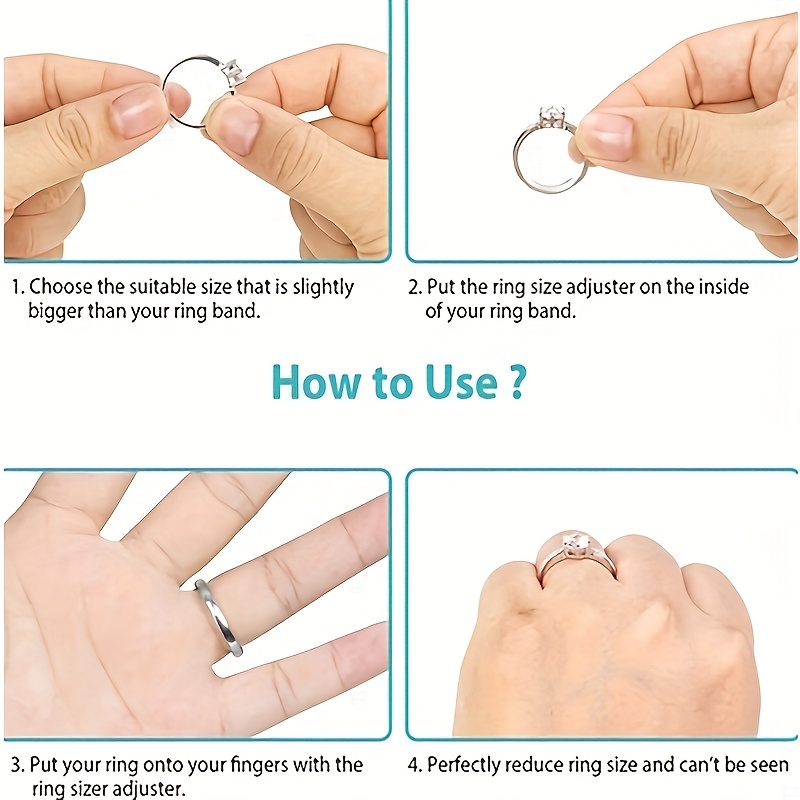 8pcs, Wedding Ring Size Adjuster - Easily Adjust Your Ring Size with Ring  Spring Modifier and Pad