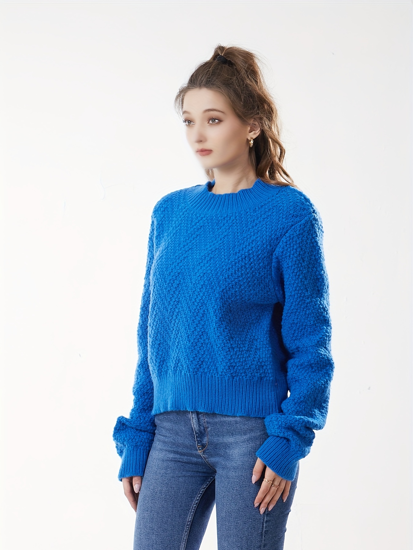 Textured Crew-Neck Sweater