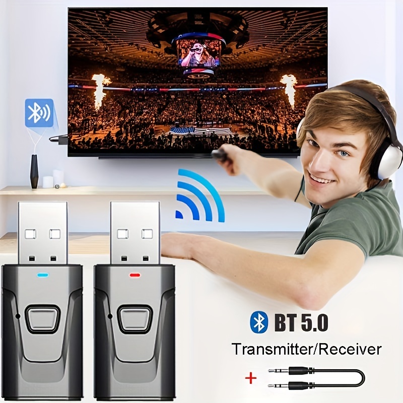 Wireless Adapter 5.0 Audio Adapter Receiver Transmitter Tv - Temu