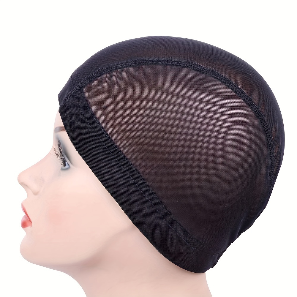 1Pc Lace Wig Cap For Making Wigs and Hair Weaving Stretch Adjustable Wig  Cap Black Dome Cap For Wig Hair Nets