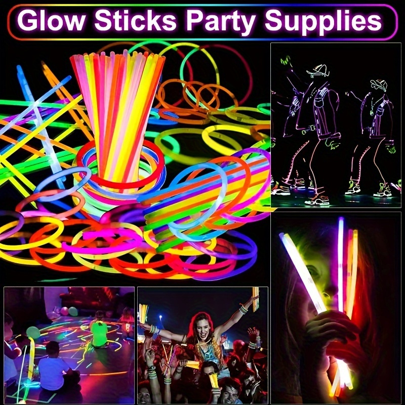 LED Light Sticks Glow Sticks Bulk ,100 Pack 18 inch Multi Color Foam Baton  Foam Glow Sticks with 3 Modes Glow Sticks Party Pack for Kids, Raves,  Birthday, Wedding 