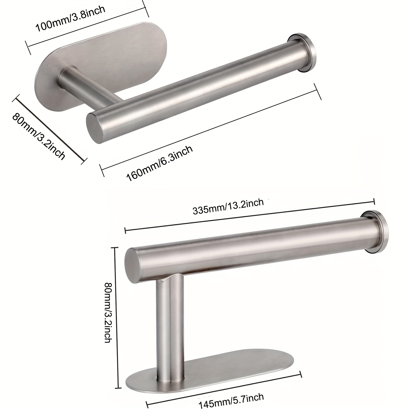 Stainless Steel Paper Towel Holder No Punch Kitchen Napkin - Temu