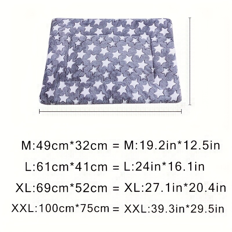 Cartoon Heart Print Pet Mat Double Layer Cushion All Seasons Cat Bed Mat