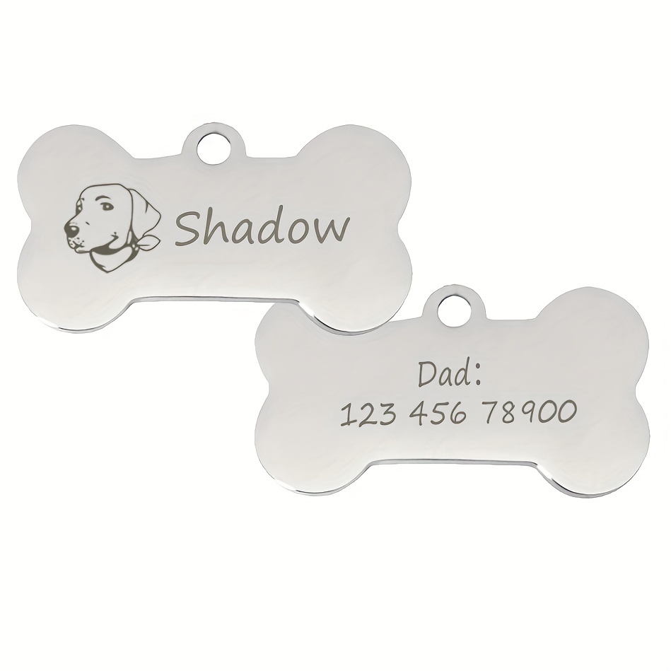 Personalized Dog Tags Customize With Engraved Name Phone - Temu