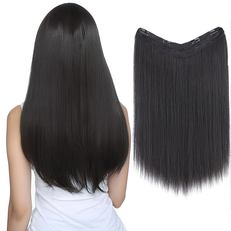 Long Straight Hair Extensions For Women Clips In Straight - Temu