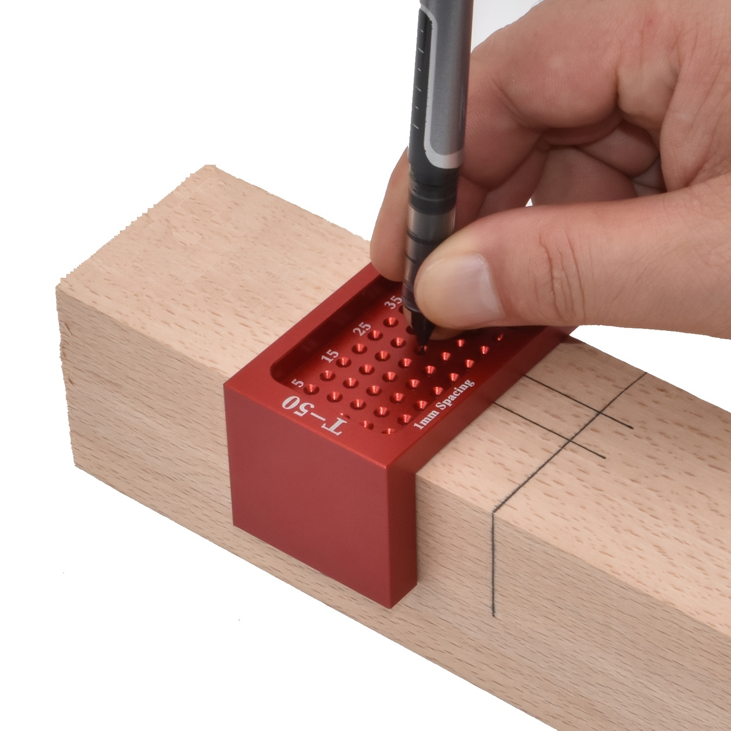 Aluminum Alloy Precision Marking T ruler Woodworking Hole - Temu
