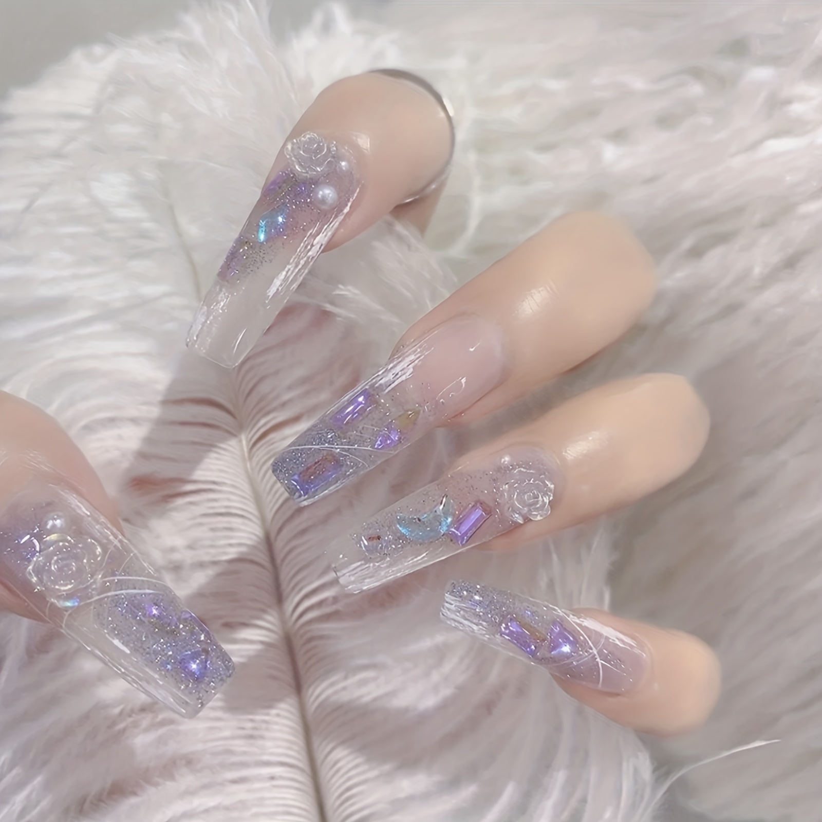 3d Luxury Nail Art Rhinestones Nail Diamonds Glass Crystal - Temu
