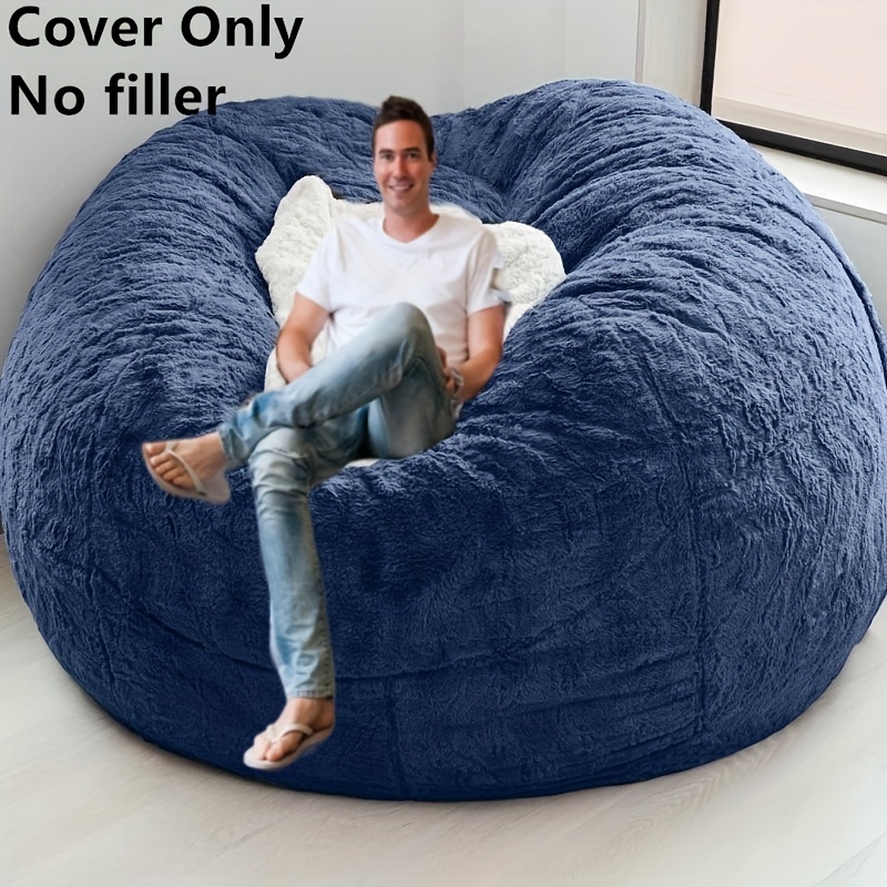 Bean Bag Chair Cover Large Circular Soft Fluffy Cover For - Temu