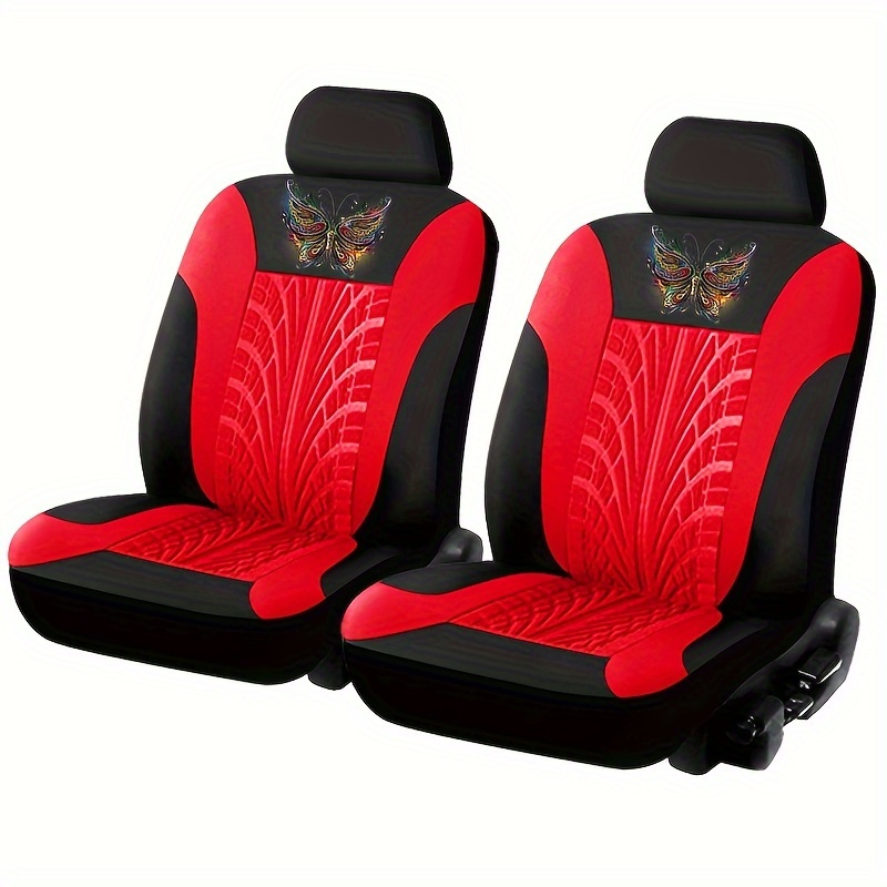 2pcs/set Butterfly Pattern Printed Elastic Car Seat Covers