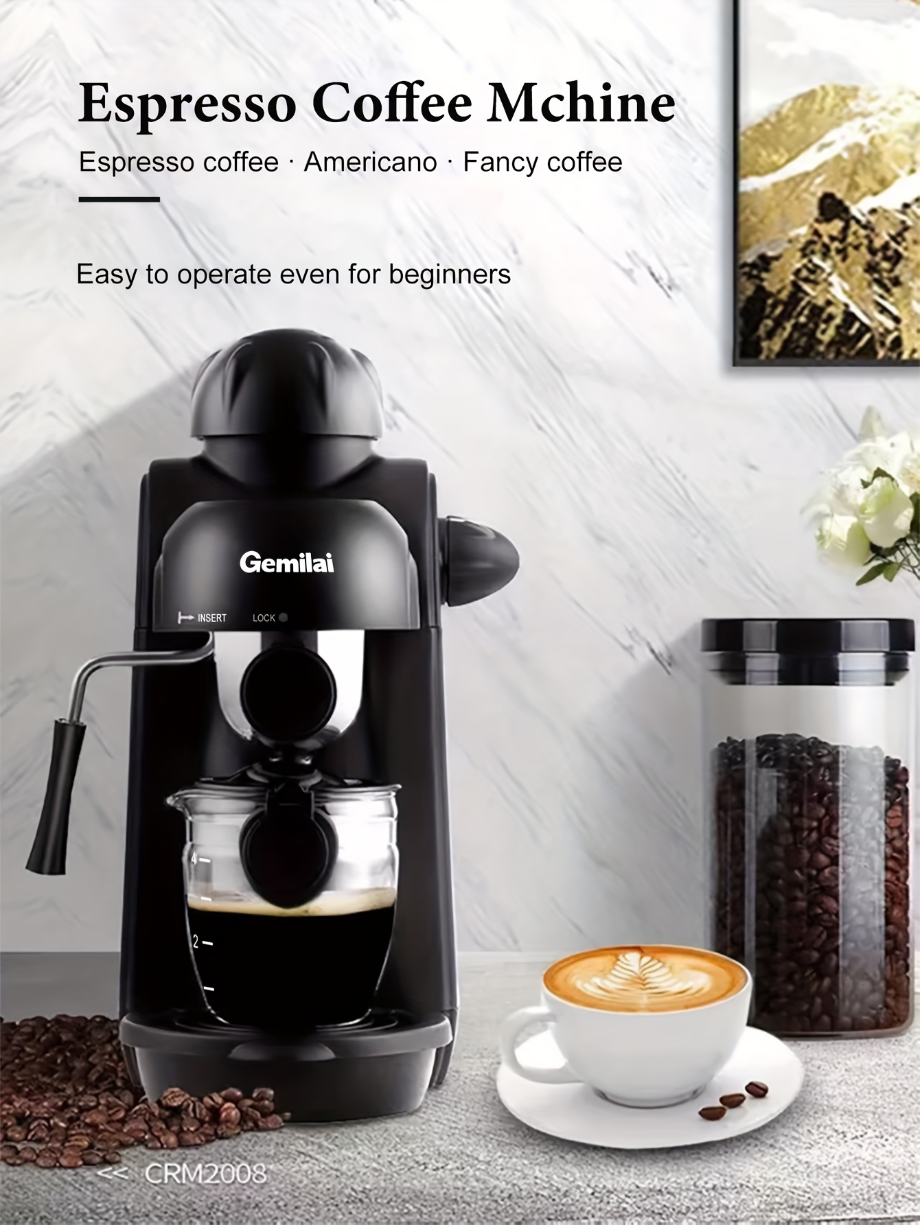 Máquina de café automática americana, molinillo de café por goteo
