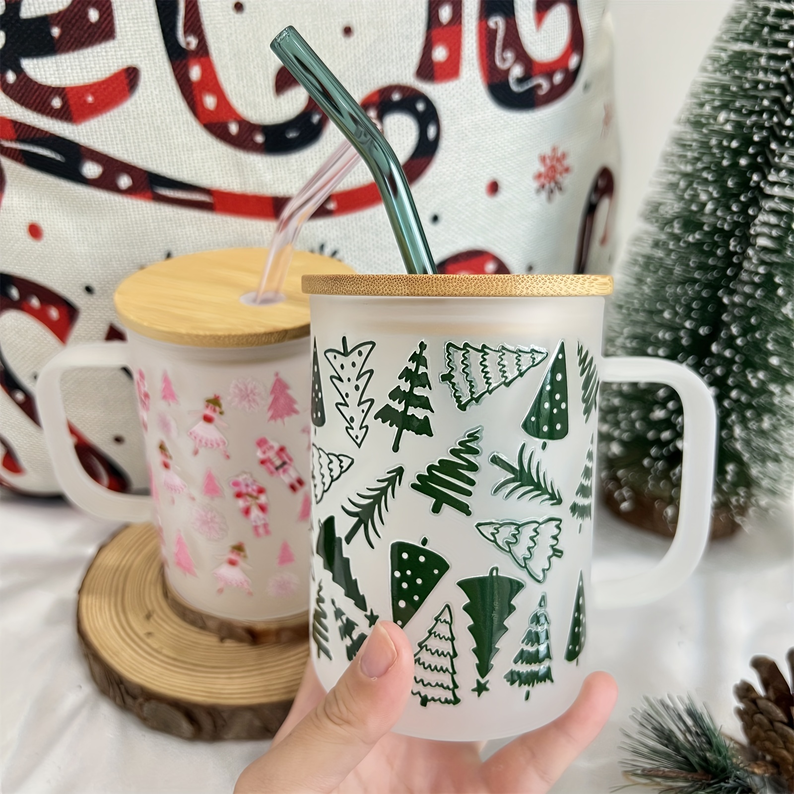 Starbucks Christmas Tree Double Layer Glass Mug