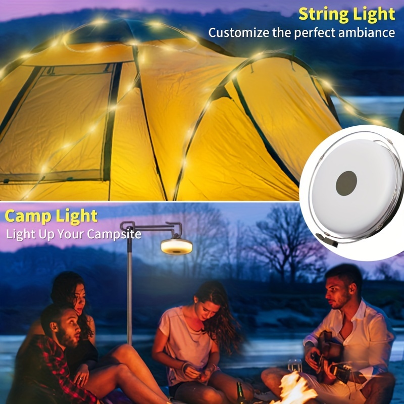 Guirlande Lumineuse De Camping, Guirlande Lumineuse Rechargeable USB 2 En  1, Lampe De Camping Portable, Guirlande Lumineuse De Tente Robuste, Adaptée