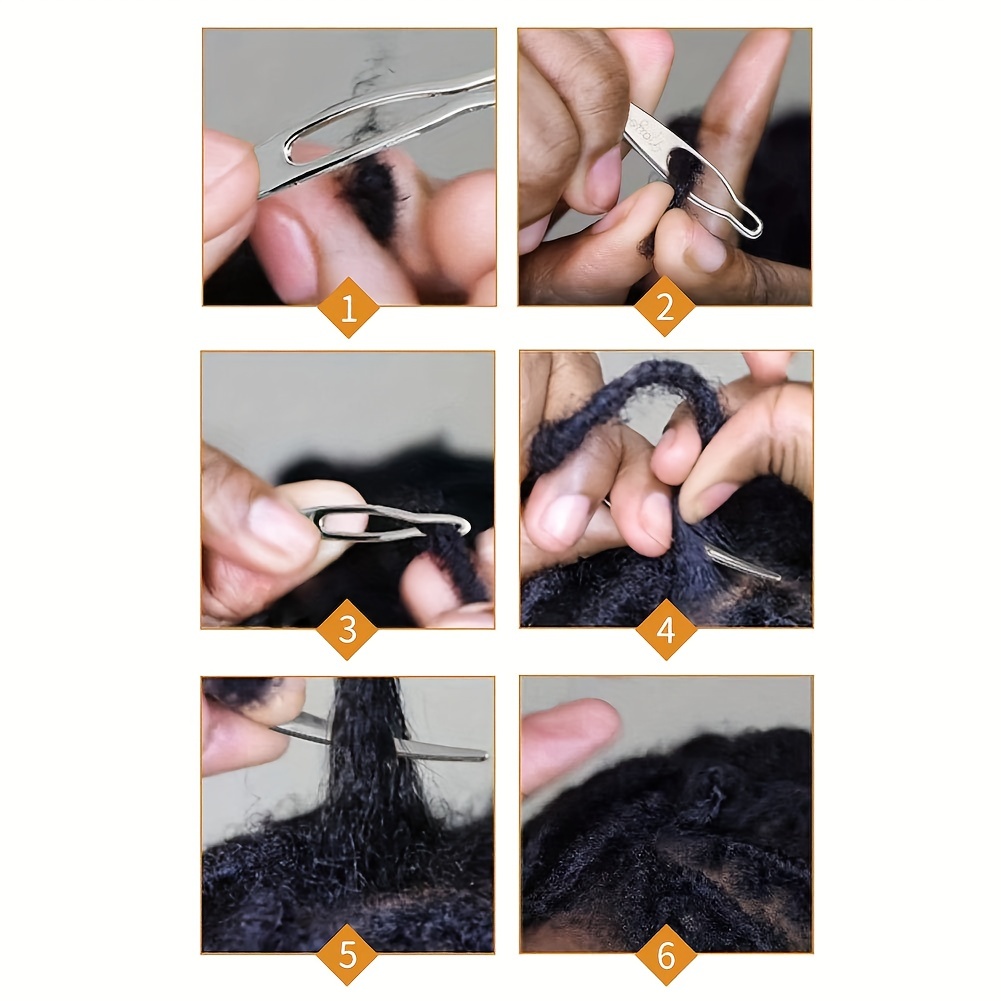 Easy way to interlock locs with a crochet needle 