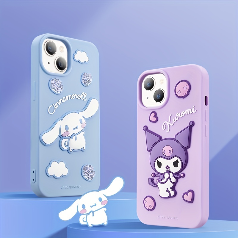 For iphone X XR XS MAX Case Kuromi Melody Phone Cover Anime Sanrio Soft  Silicone Funda