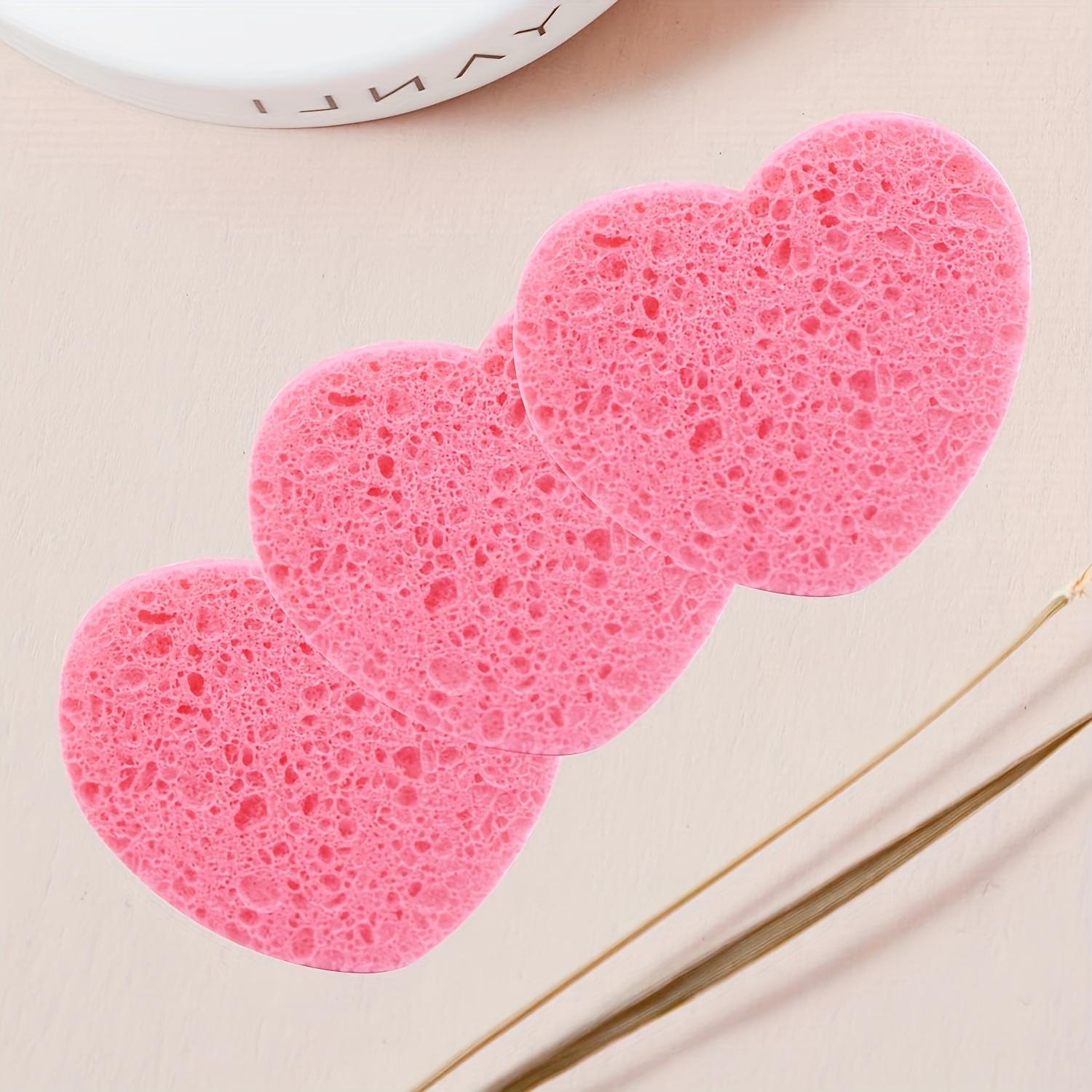 Heart shaped Facial Sponges With Container Natural Sponge - Temu