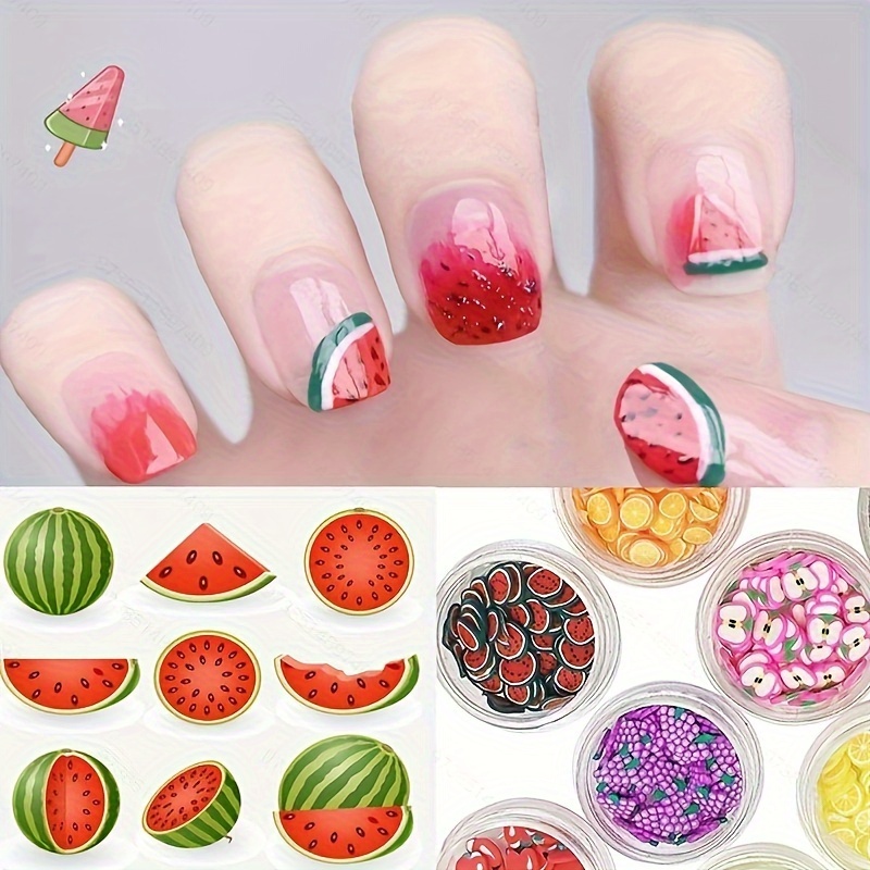 Summer Fruit Nail Art strawberry Watermelon - Temu