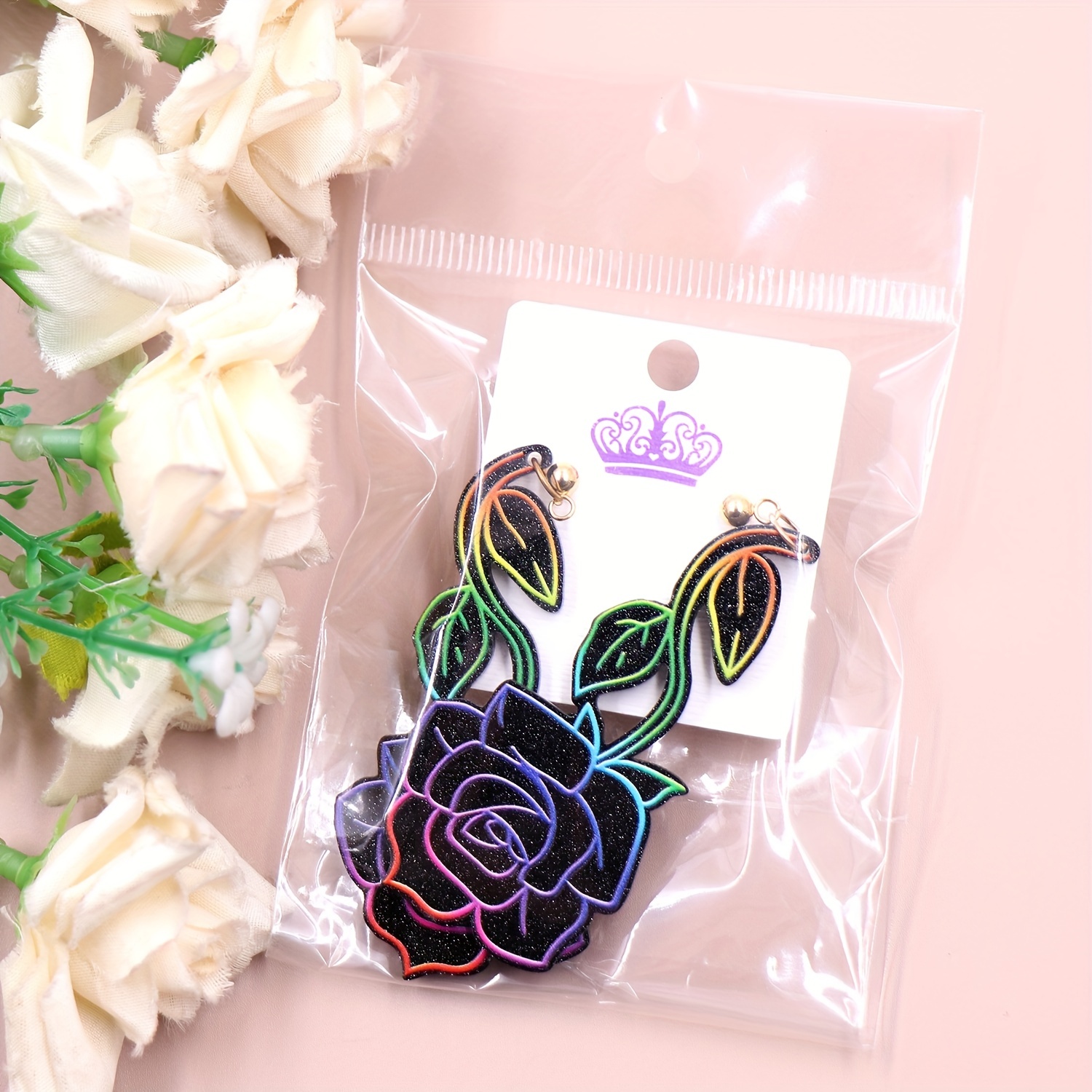 Y2K Candy Color Enamel Heart Flower CZ Small Hoop Earrings for