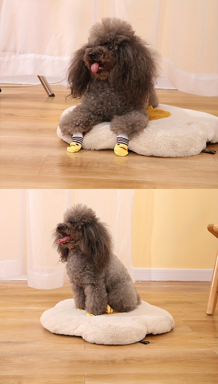 4pcs Pet Paw Protection Dog Socks For Toy Dogs, Small Dogs And Cat, Non-slip Pet Socks Christmas Pet Gift