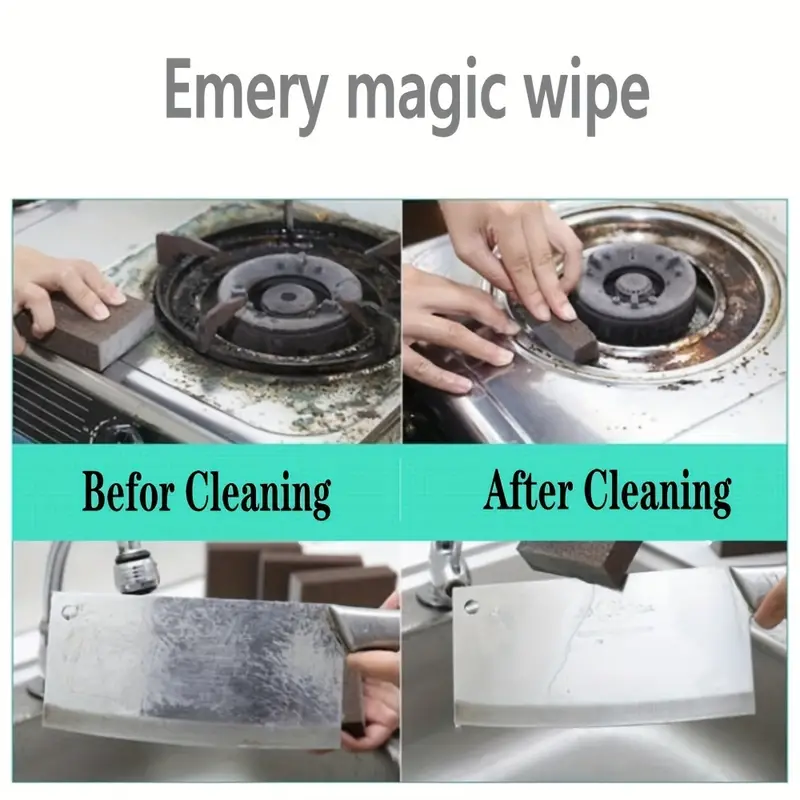 5pcs sponge carborundum magic sponges new washing dishes descaling household cleaning brush kitchen pot cleaning tools details 3
